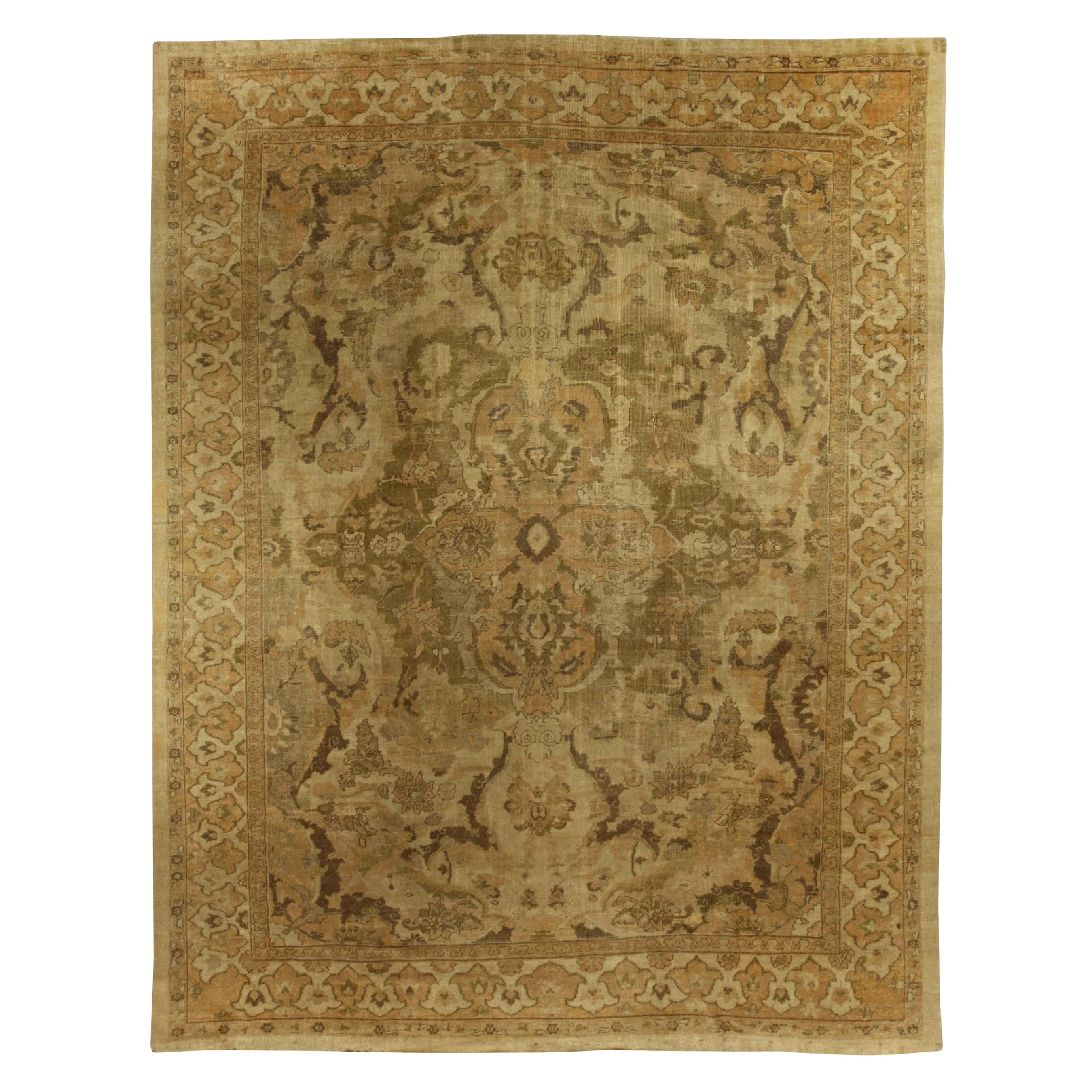 Antique Persian Sultanabad Handwoven Wool Rug