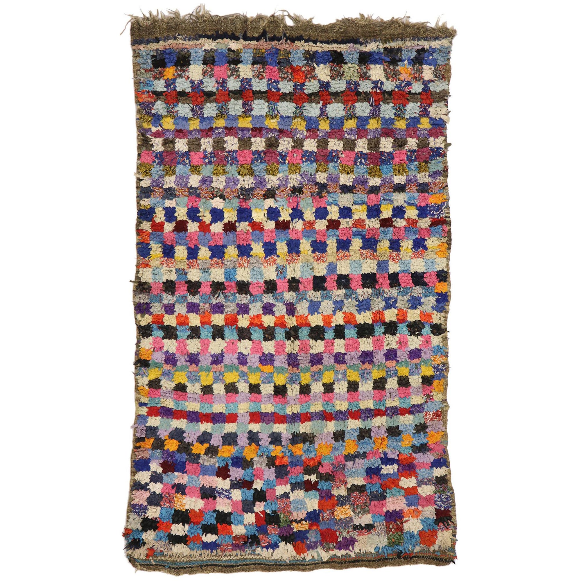 Berber Moroccan handwoven vintage boucherouite Rug Contemporary rugs Boucherouite Moroccan handmade Rug Authentic rug