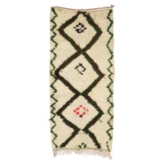 Alfombra bereber marroquí azilal vintage de estilo tribal bohemio