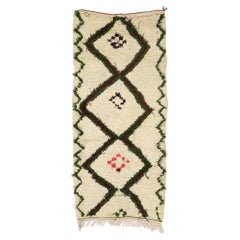 Tapis Azilal berbère marocain vintage avec style tribal bohème