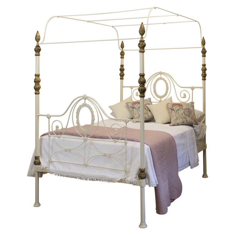 Cast Iron Antique Four Poster Bed M4P38 at 1stDibs