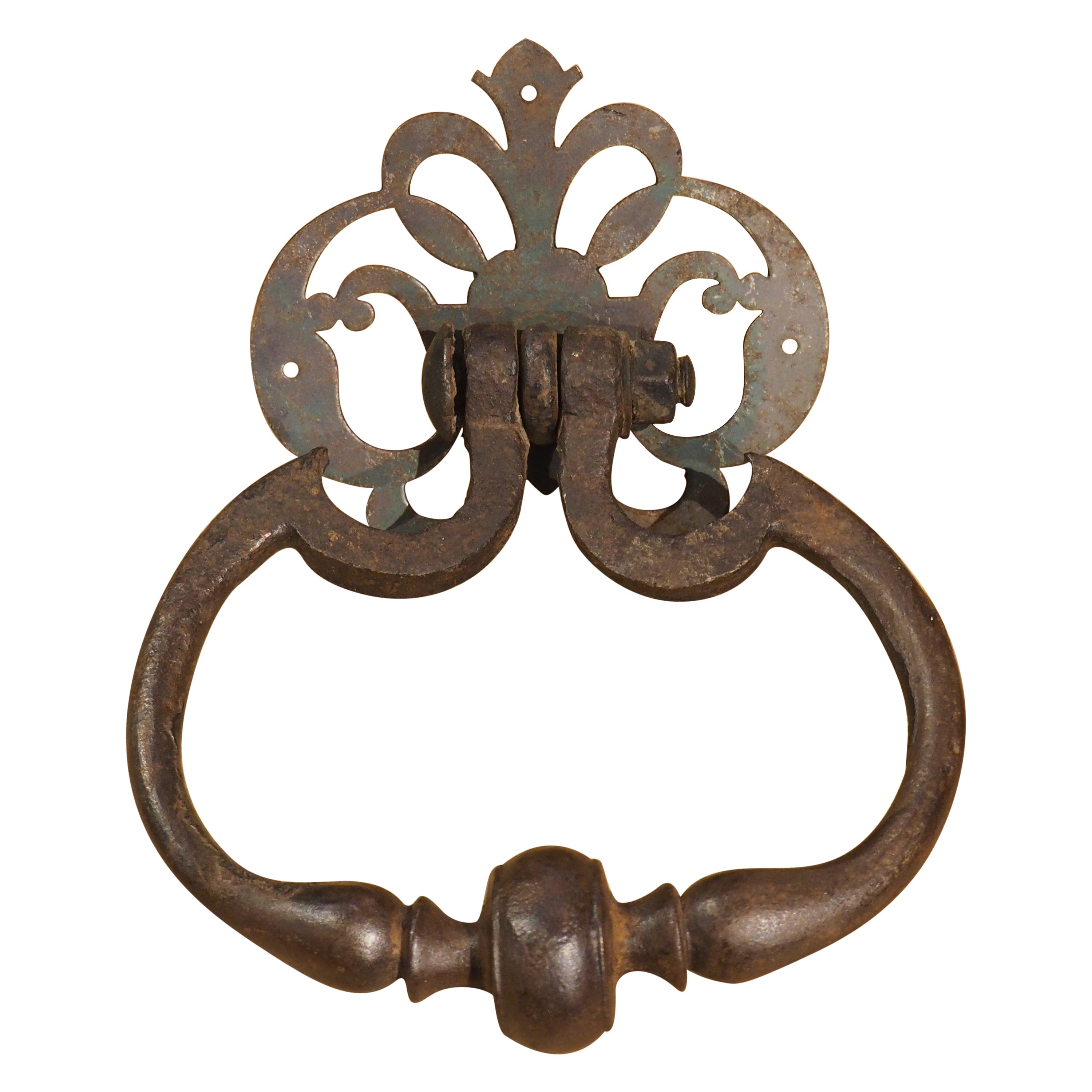 Antique Wrought Iron Door Knocker from France, 18th Century