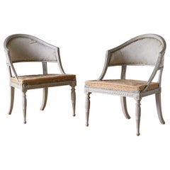 19th Century Gustavian Barrel Back Armchairs