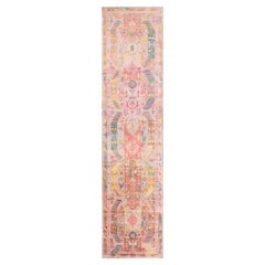 Nazmiyal Collection Contemporary Silk Runner Rug. Size:  2 ft 10 in x 12 ft