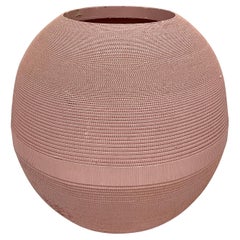 Retro Post Modern Mauve Pink Painted Corrugated Cardboard Vase, by Flute Chicago