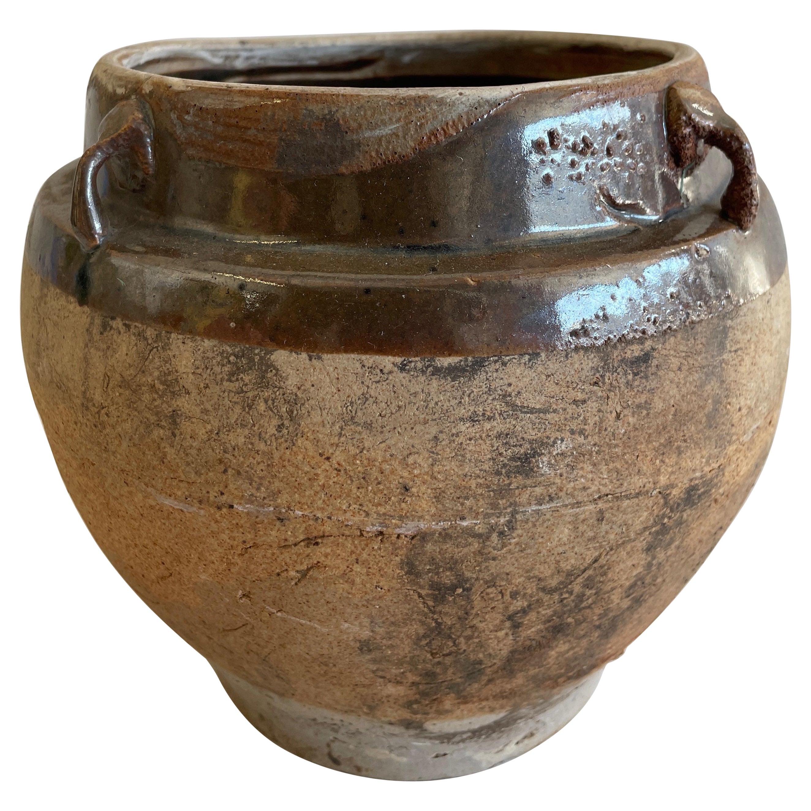 Vintage Matte Clay Oil Pottery Decorative Pot at 1stDibs