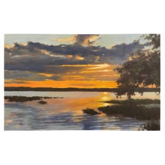 Oil on Canvas "My Sunset Place" Marsh Scene by Mary Segars