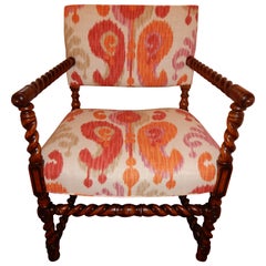 Barley Twist 1880s George Hunzinger Oak Arm Chair Hand Crafted
