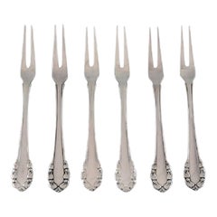 Sei forchette per carne fredda Georg Jensen Lily of the Valley in argento sterling