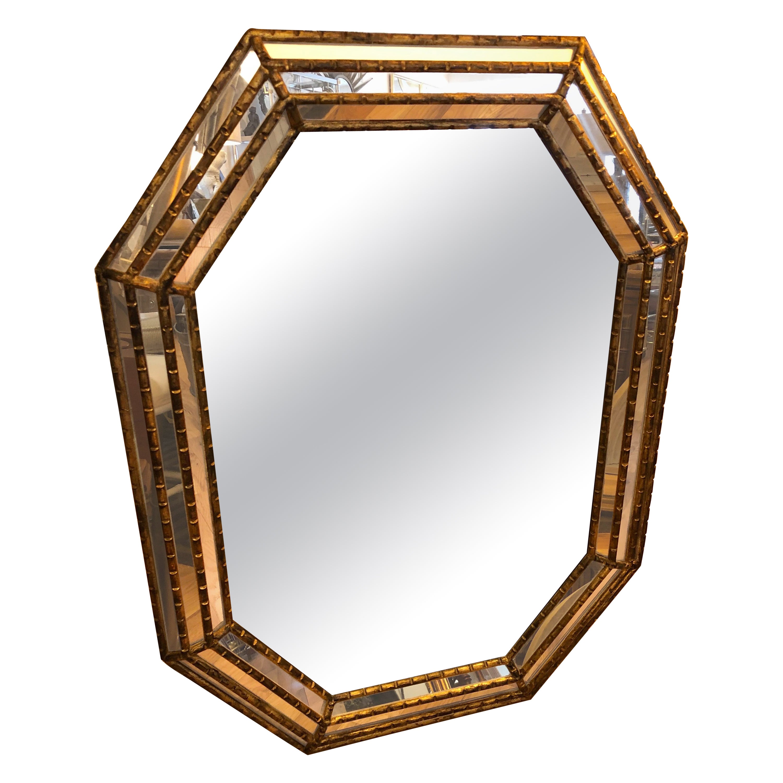 LaBarge Octagonal Gilt Mirror For Sale