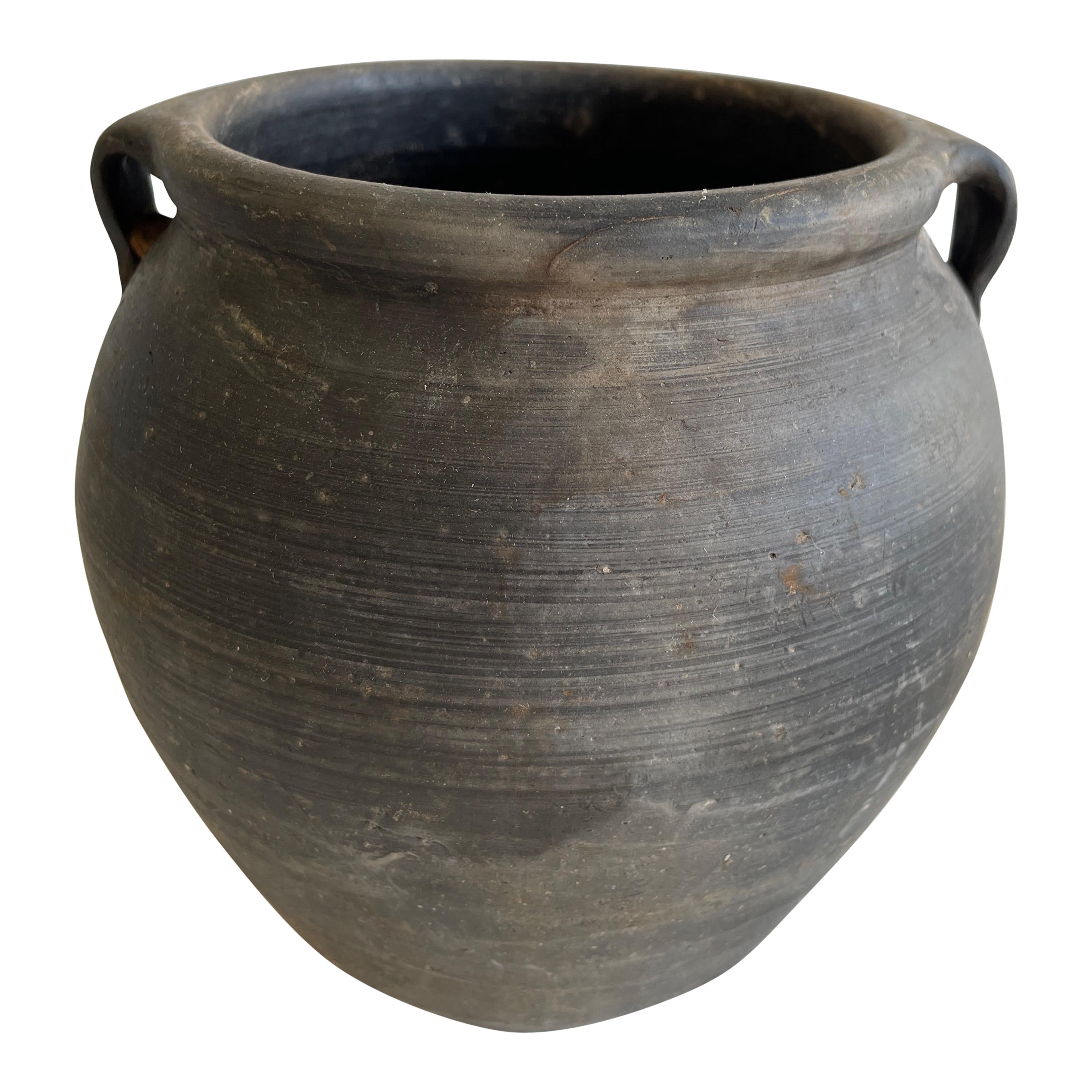 south african clay pot with Lid at 1stDibs