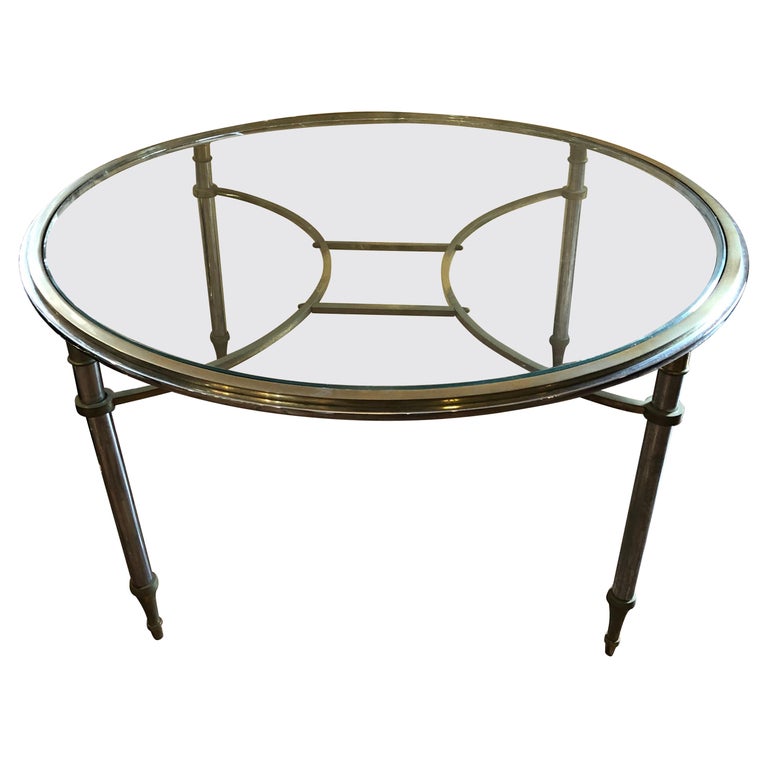 Maison Jansen Round Two Tone Coffee Table For Sale