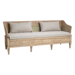 Late 18th Century Swedish Gustavian Unusual Pine Sofa