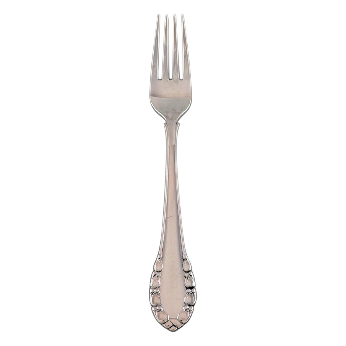 Early Georg Jensen Lily of the Valley Dinner Fork in Silver, 16 Forks Available