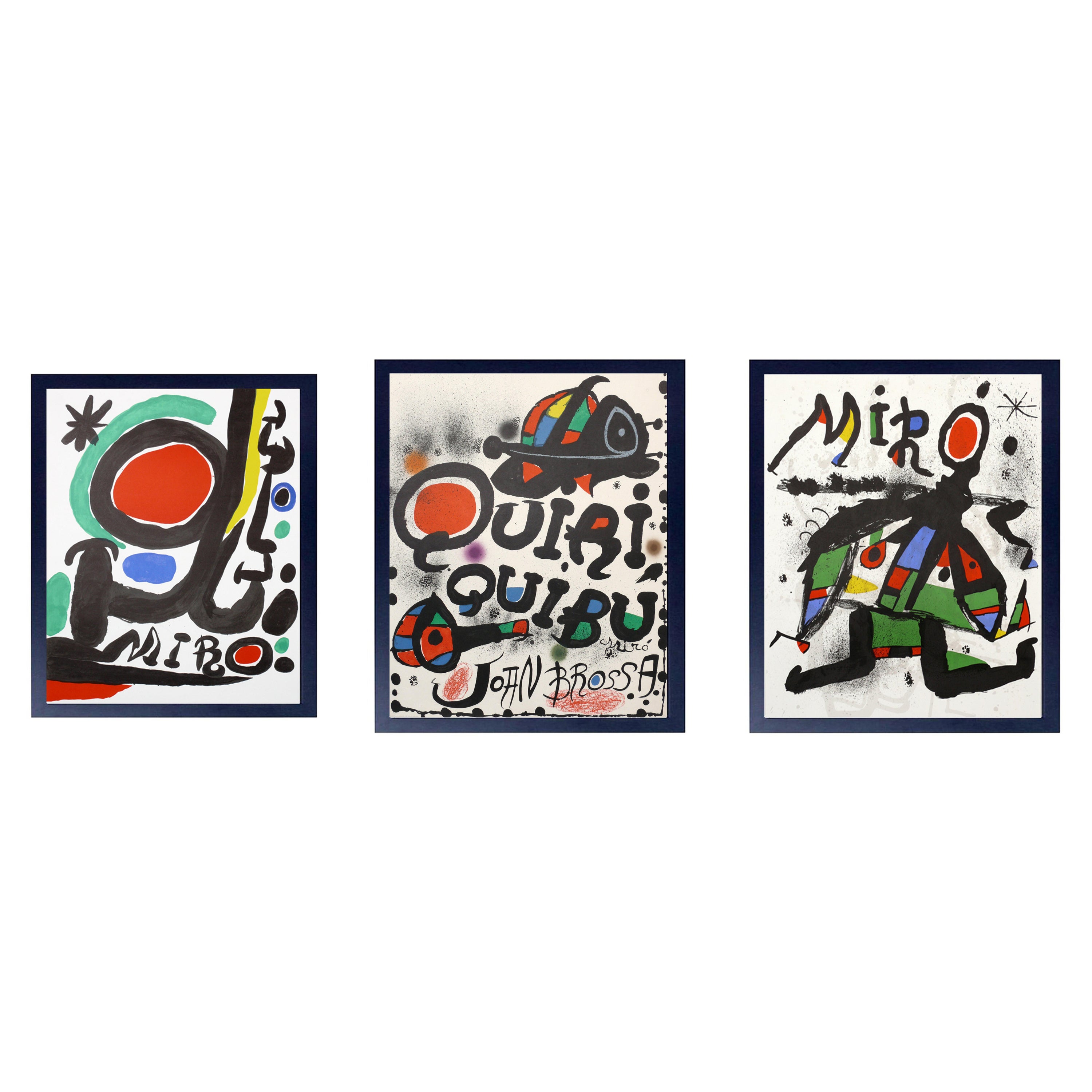 Selection of Large Joan Miro Lithographs