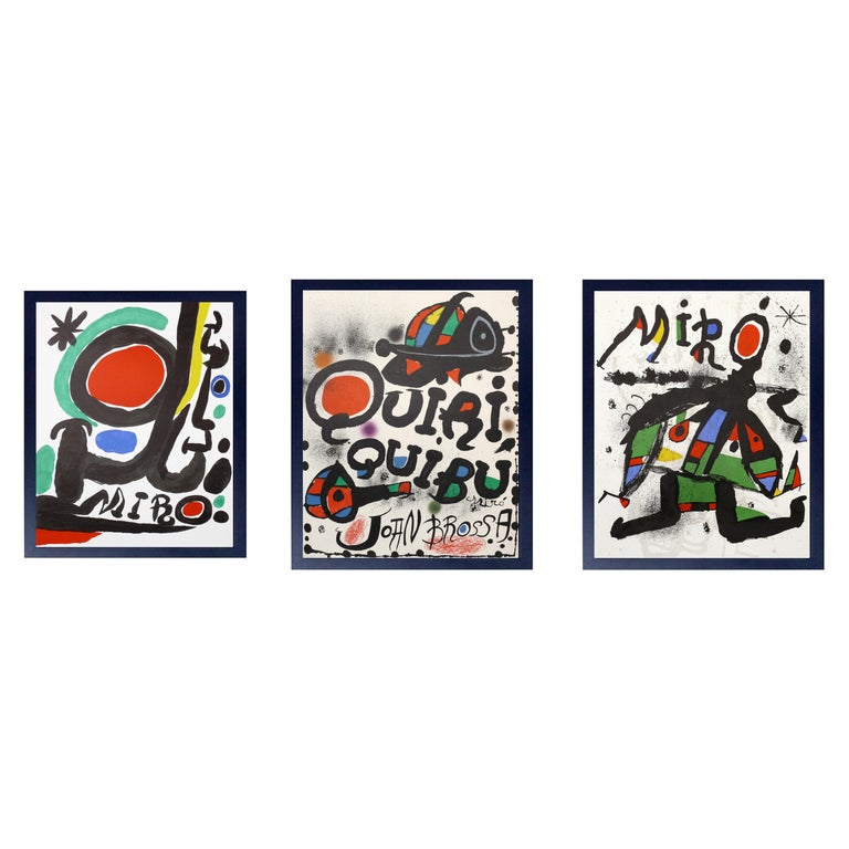 Selection of Large Joan Miro Lithographs For Sale