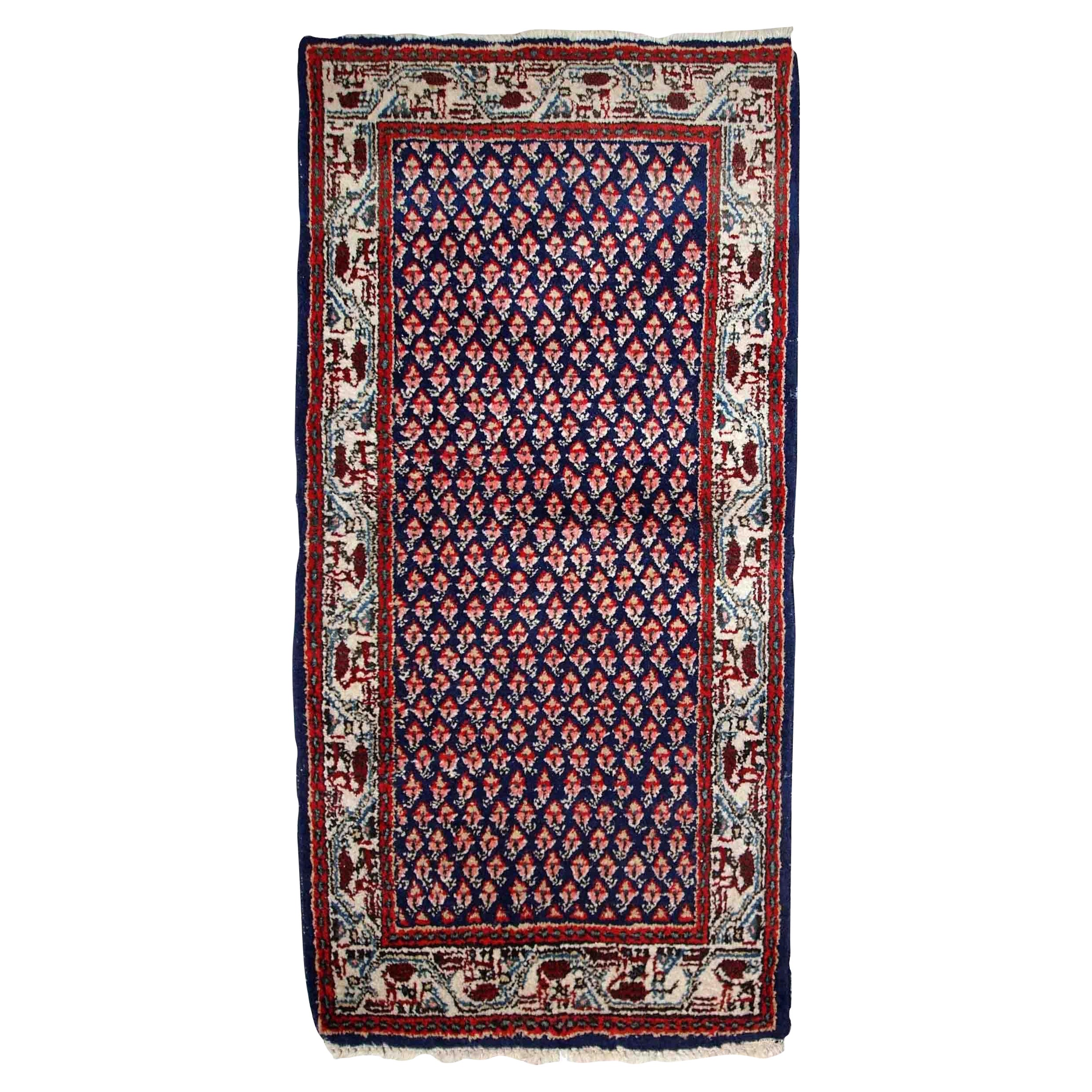 Handgefertigter indischer Seraband-Teppich im Vintage-Stil, 1970er Jahre, 1C800
