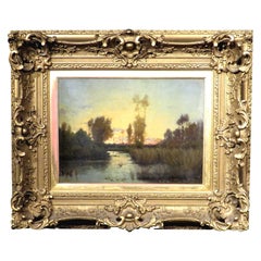 A Fine 19th Century Barbizon School Landscape, Titled 'The Pond, Fontainebleau'