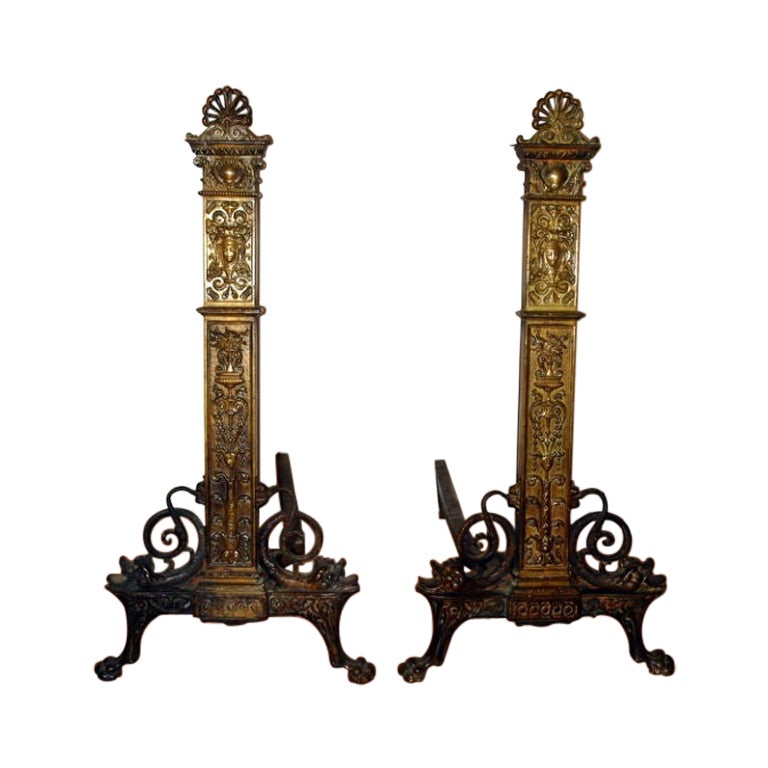 Regency Style Andirons For Sale