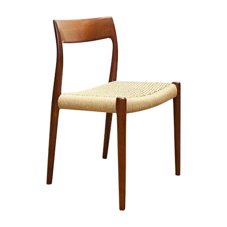 Mid-Century Teak Dining or Side Chair #77 by Niels O. Møller for J. L. Moller