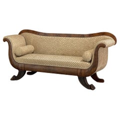 Antique 19th Century French Louis Philippe Period Mahogany Sofa