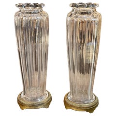 Pair of French Baccarat Vases