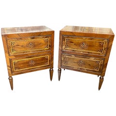 Pair of Italian Inlaid Side Tables