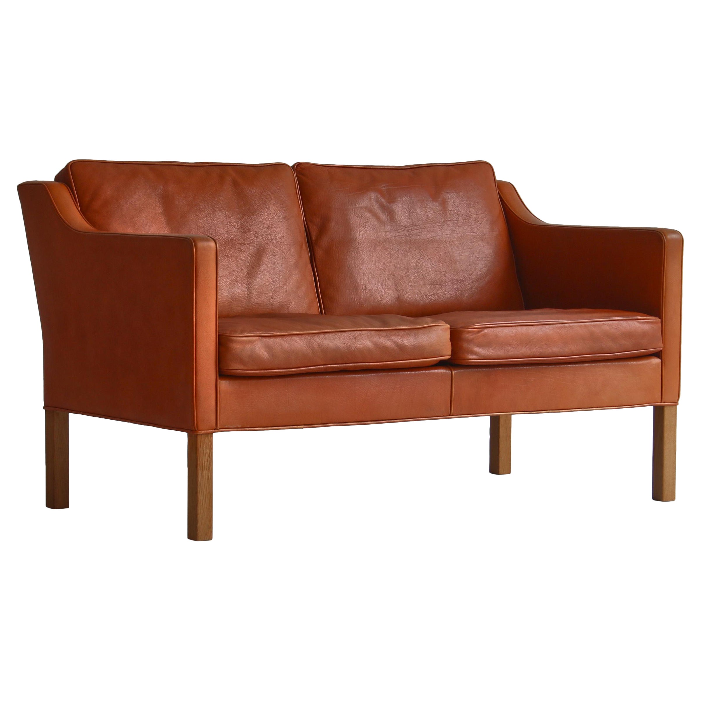 Oak and Leather Strap Sofa at 1stDibs