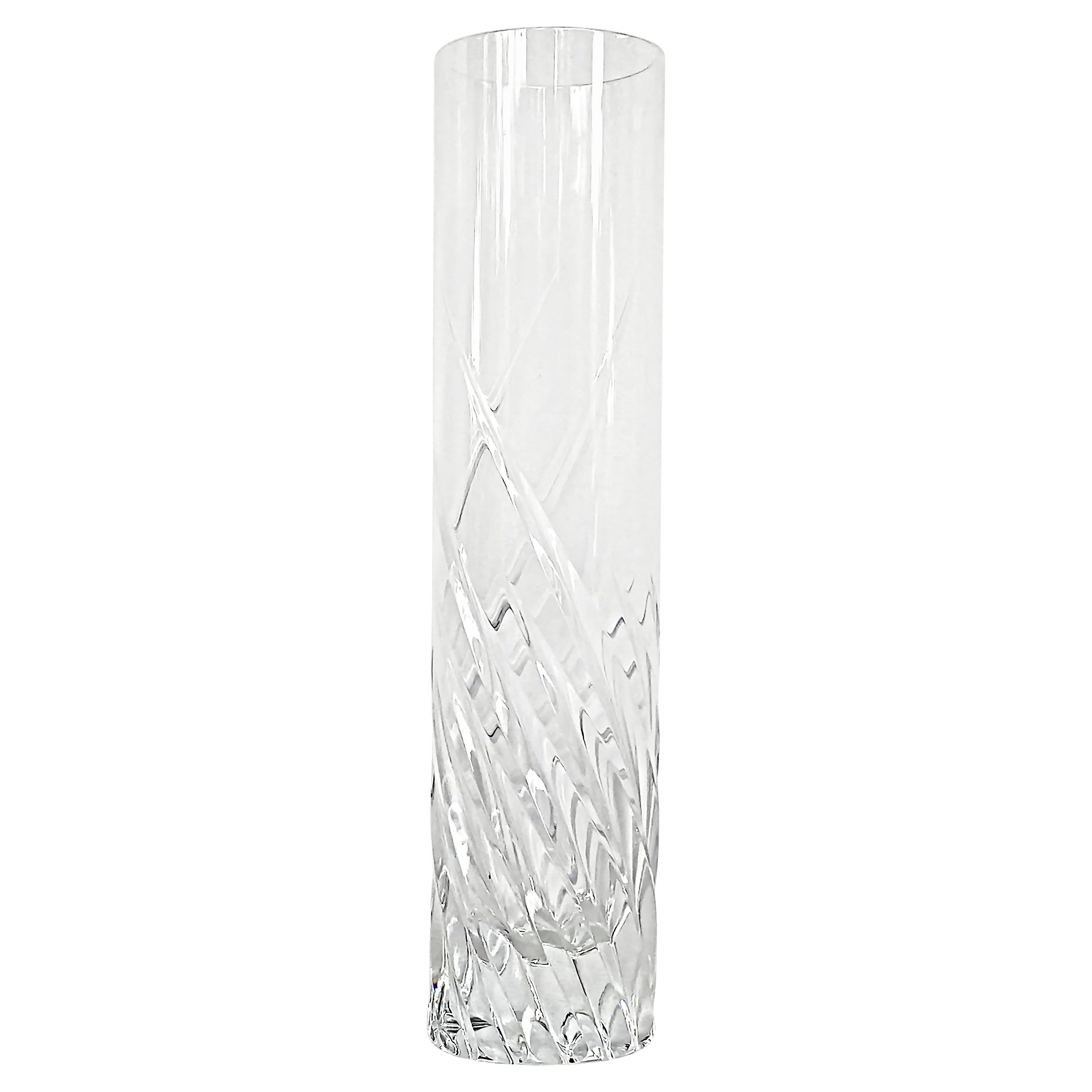 Arik Levy for Baccarat France "Spin" Crystal Glass Vase