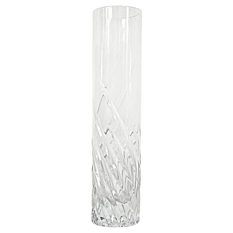 Arik Levy for Baccarat France "Spin" Crystal Glass Vase For Sale