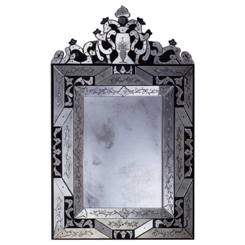 "San Marco" Reproduction of Antique Murano Glass Mirror by Fratelli Tosi Murano For Sale
