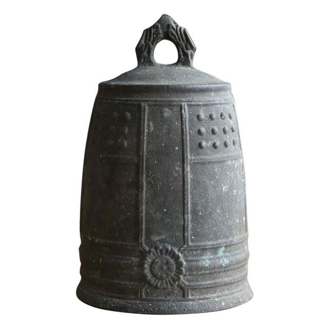 Chinese Antique Hanging Bell Made of Bronze with Dragon and Sanskrit ...