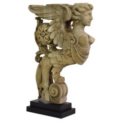 French 19th Century Carved Wooden Mythical Figure