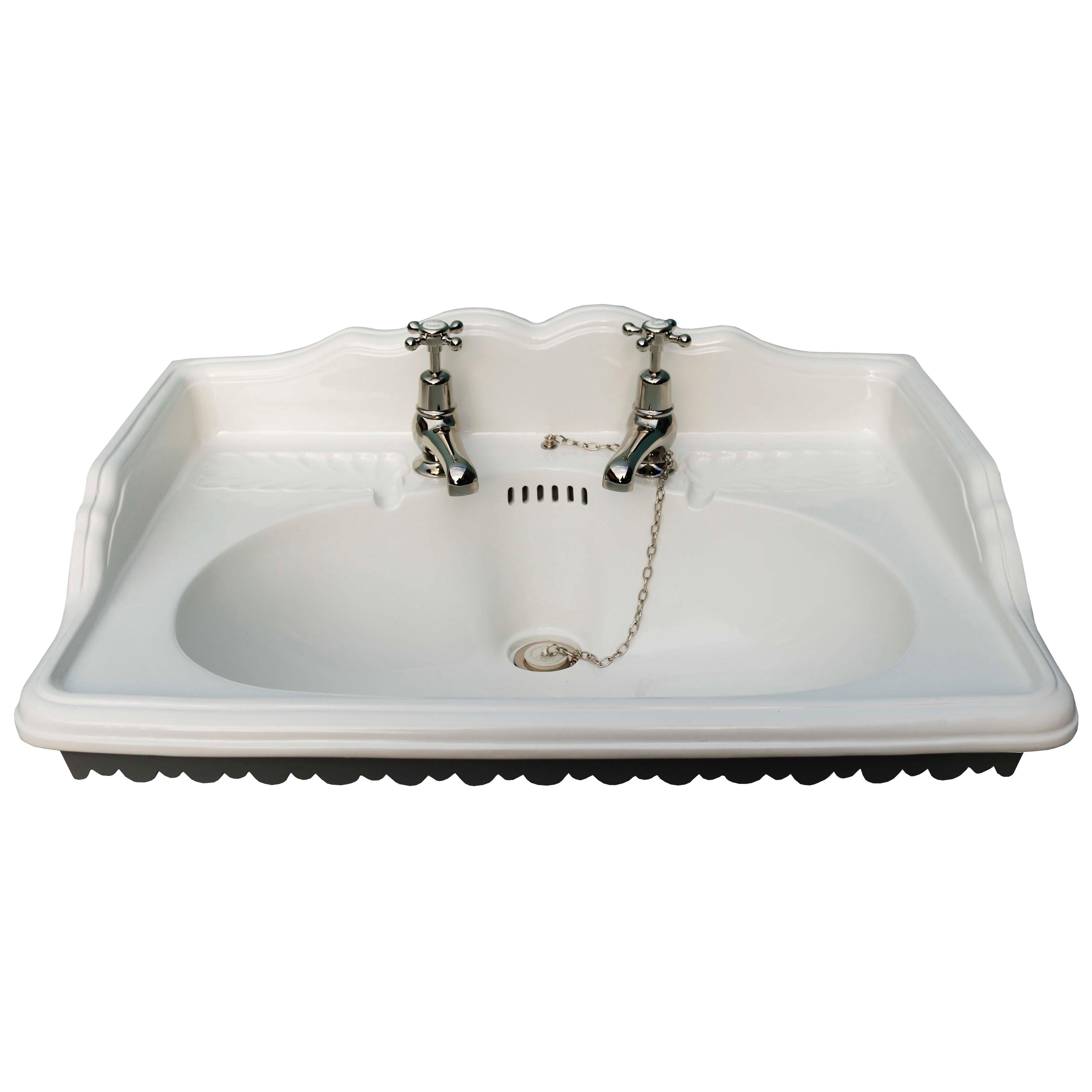 Porcelain Basin with Decorative Bracket