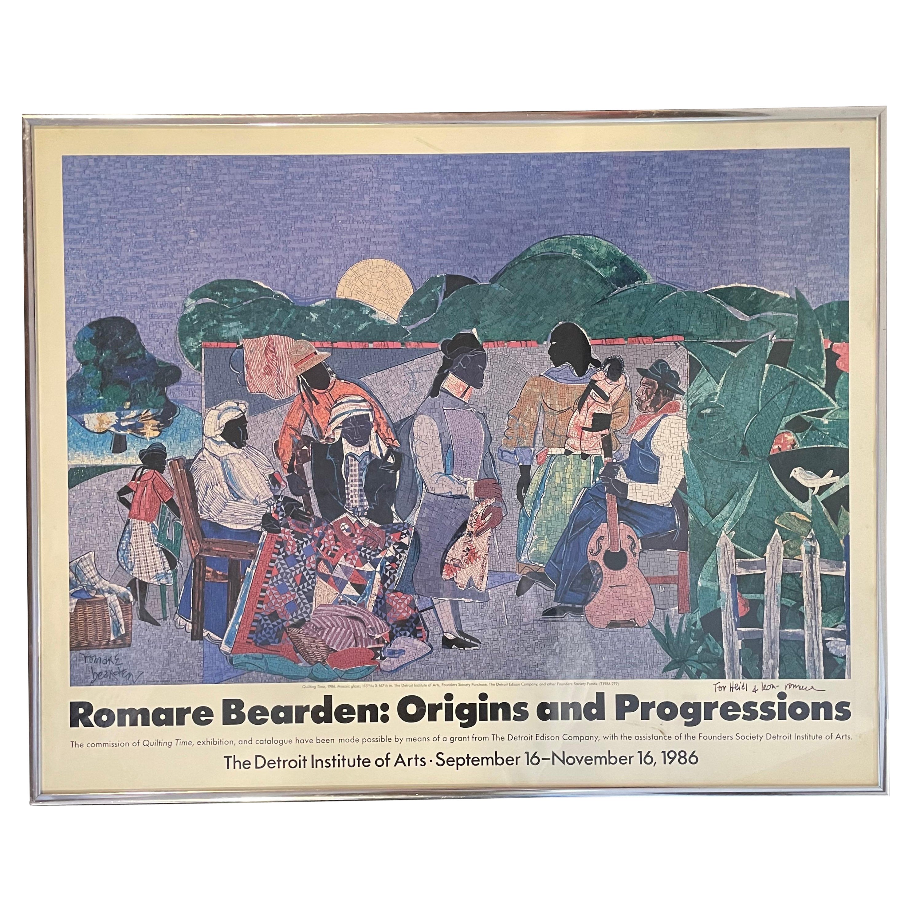 Signed Romare Bearden Detroit Institute of Arts Lithograph