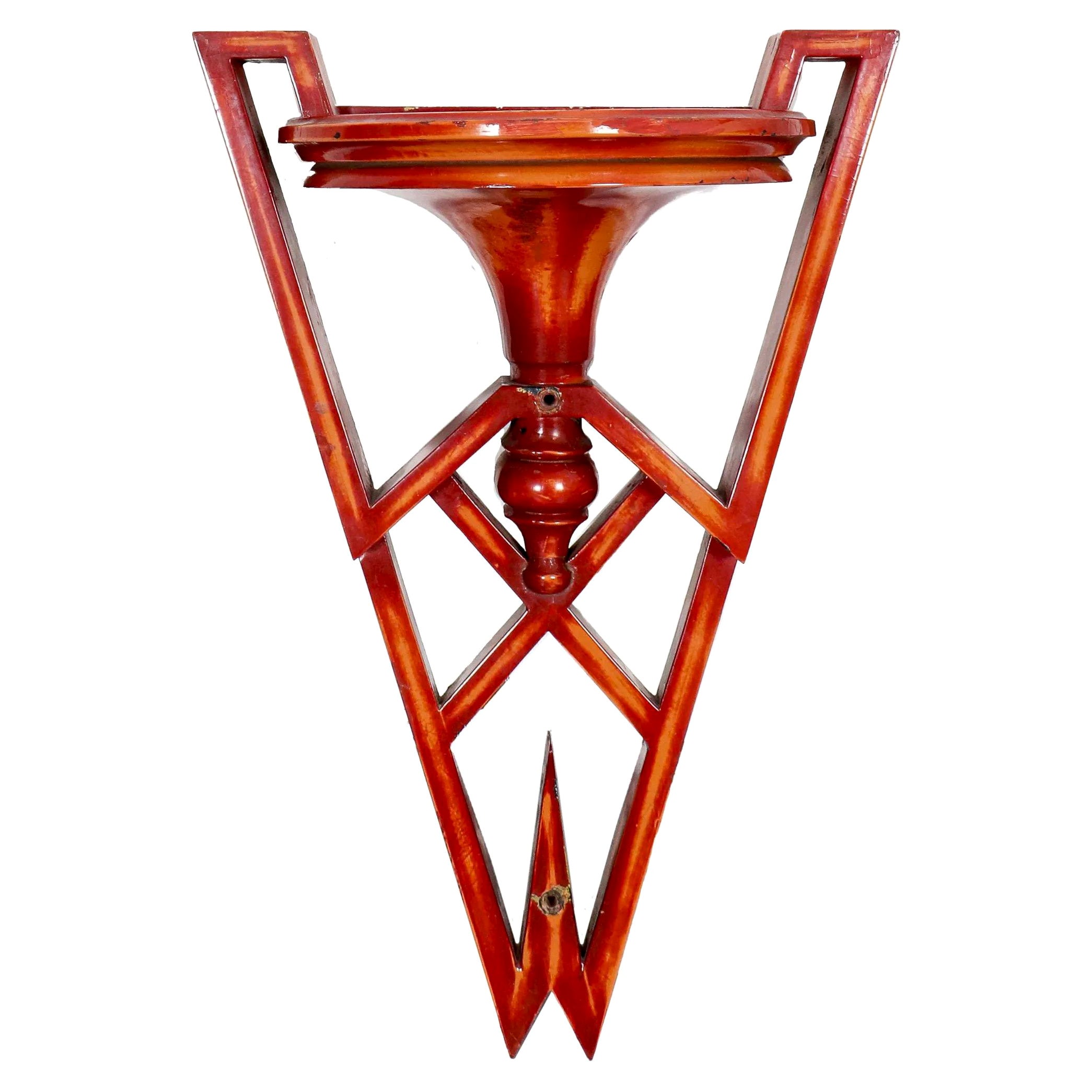 James Mont Cinnabar Lacquered Wall Bracket