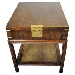 Mid-Century Heritage Campaign Style Chest on Stand