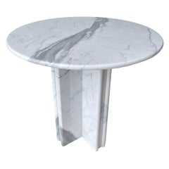 Newly Built Italian Carrara Marble Center or Breakfast Table