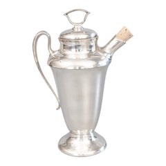 Art Deco English Silver Plate Cocktail Shaker, circa 1920