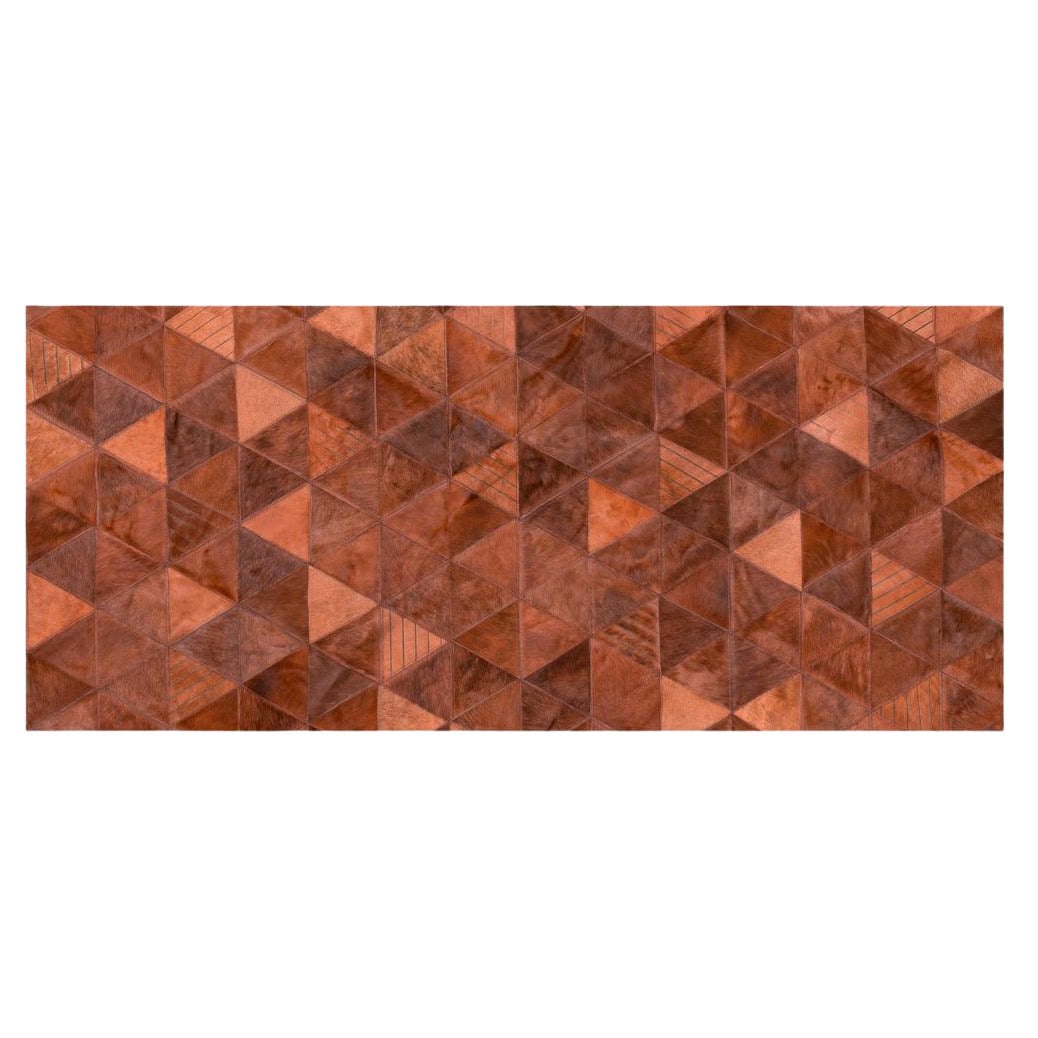 Terracotta Customizable Trilogia Cowhide Runner Large For Sale