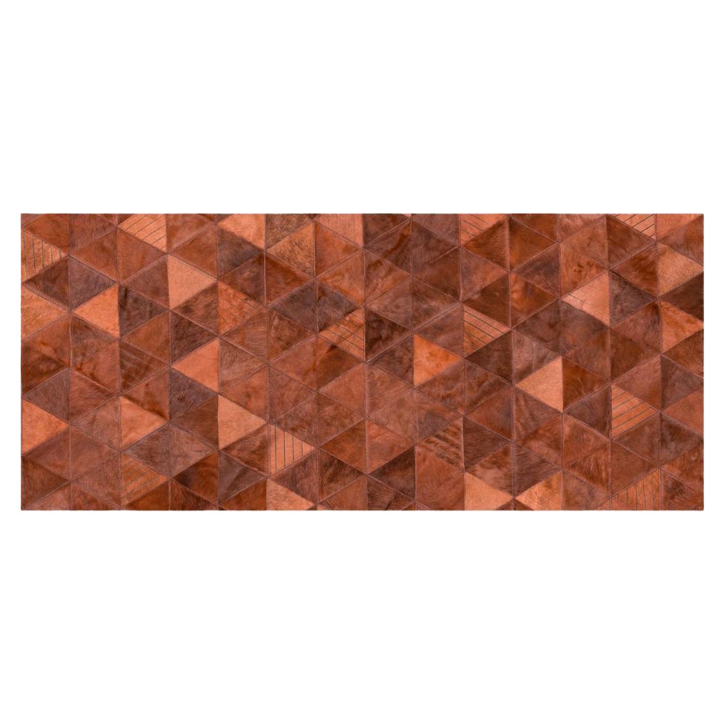 Terracotta Customizable Trilogia Cowhide Runner X-Large For Sale