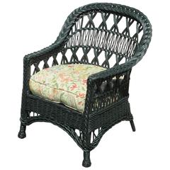 Antique Bar Harbor Wicker Armchair