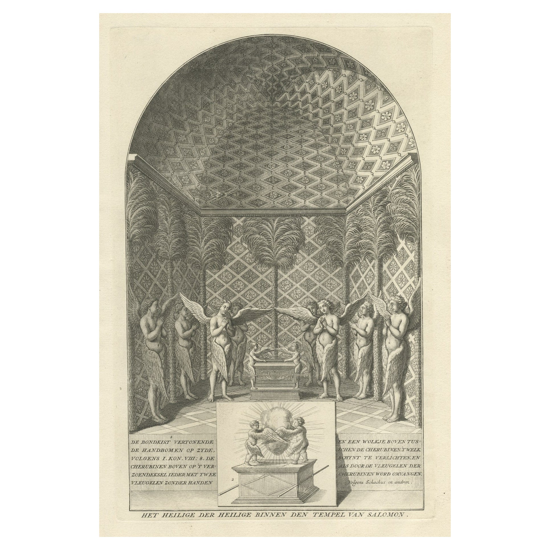 Le temple de Solomon, le Saint des Holies, montrant l'Arche du Covenant, vers 1780