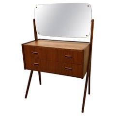 Used 1960s Restored Danish Teak Dressing - Vanity Table