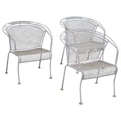 Set of 3 Mid-Century Modern Salterini Curve Back Outdoor Arm Chairs