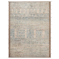 Nazmiyal Collection Moroccan Design Modern Distressed Rug. 9 ft 1 in x 12 ft 2in
