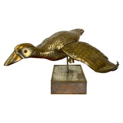 Vintage Limited Edition 2/100 Sergio Bustamante Flying Duck Sculpture