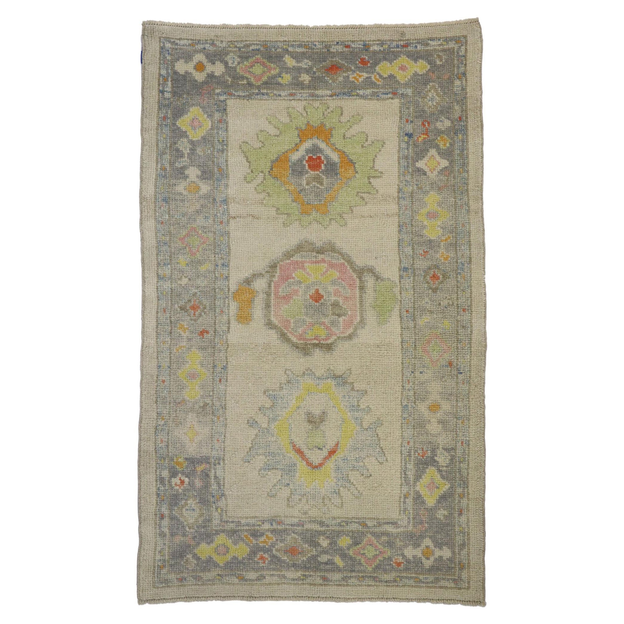 Nouveau tapis turc contemporain d'Oushak avec style moderne en vente