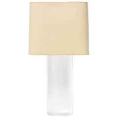 Karl Springer Oval Lucite Table Lamp