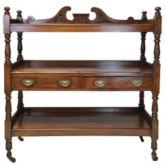 19th Century English Mahogany Trolley